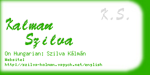 kalman szilva business card