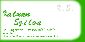 kalman szilva business card